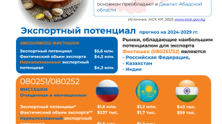 Экспорт фисташек из Кыргызстана в Индию: потенциал и условия выхода на рынок